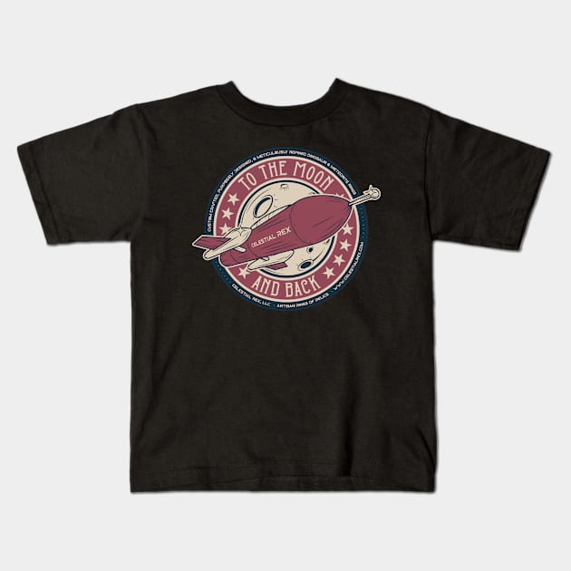 To the Moon and Back Kids T-Shirt by Celestial Rex